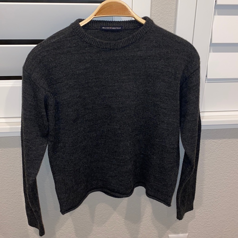 brandy melville dark grey sweater